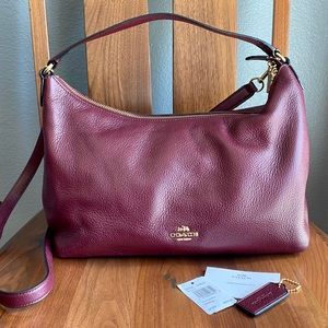 Coach Outlet East West Celeste Bag, Burgundy